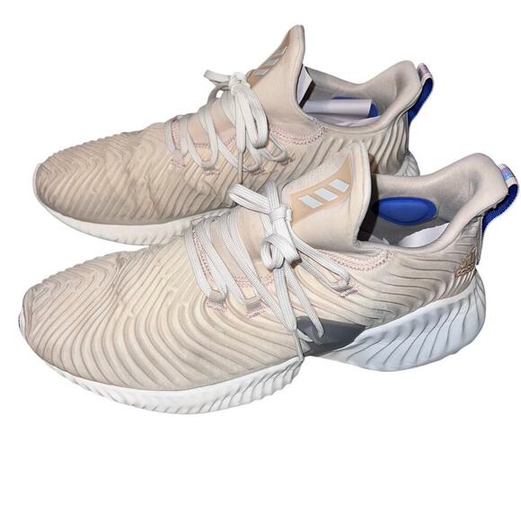 Adidas Alphabounce Instinct men size 10.5 Beige White lace up athletic sneaker - Picture 3 of 13